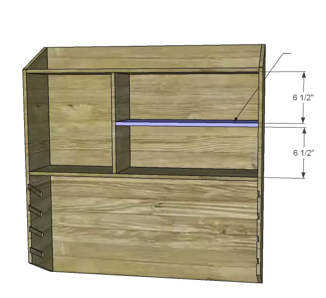 build a wall craft organizer middle shelf