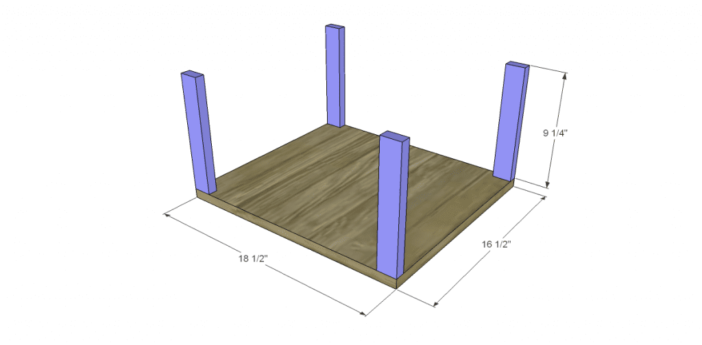 Plans to Build the Crates for the Napa Style Inspired San Marcos Sideboard_Posts & Bottom