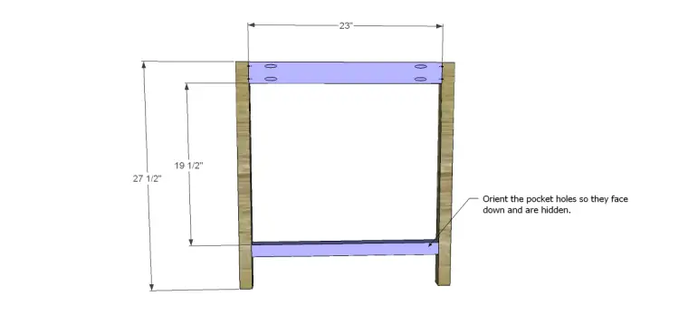 crate barrel inspired brey desk side frames