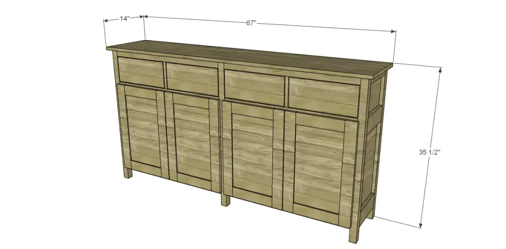 Plans to Build a Slim Sideboard