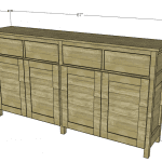 plans to build slim sideboard featured image