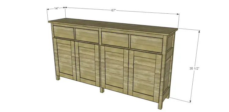 Plans to Build a Slim Sideboard