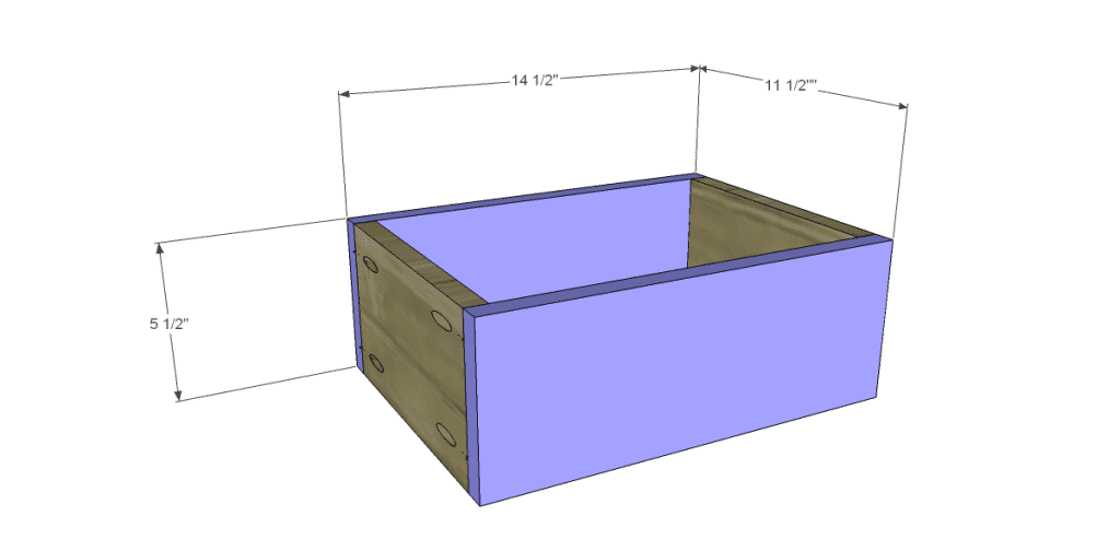 plans to build slim sideboard drawer front and back