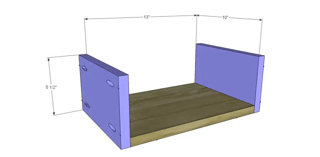 plans to build slim sideboard drawer bottom and side