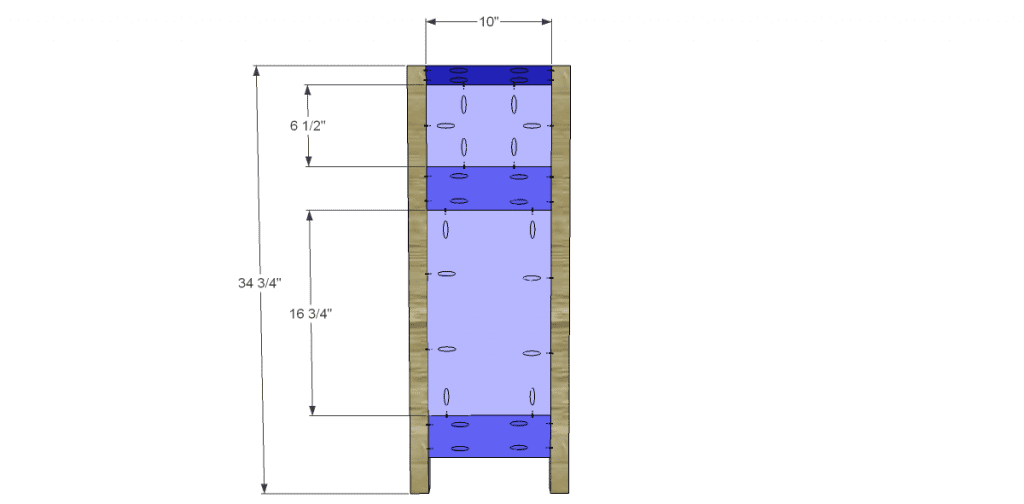 plans to build slim sideboard side framing and panels