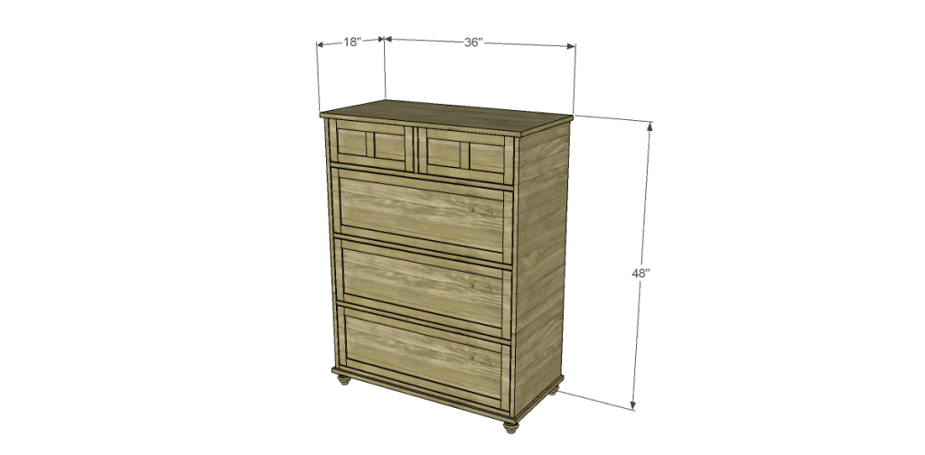 Free Plans to Build a Pier One Inspired Ashworth 5-Drawer Dresser