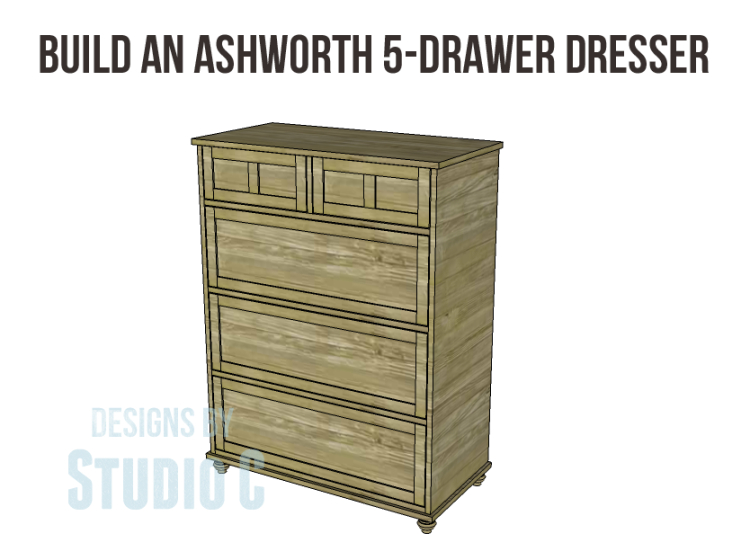 Free Plans to Build a Pier One Inspired Ashworth 5 Drawer Dresser