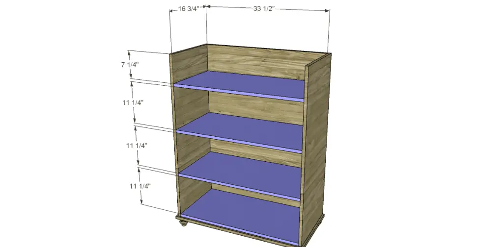 Free Plans to Build a Pier One Inspired Ashworth 5-Drawer Dresser_Shelves
