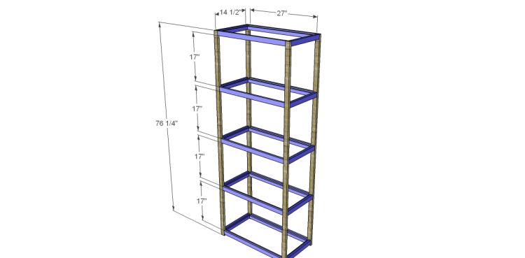 crate and barrel inspired brey bookcase frame