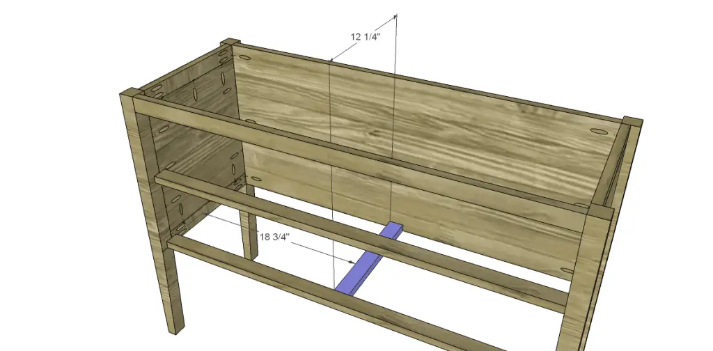 free furniture plans build gustavian console_Lower Drawer Support