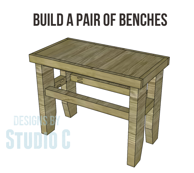 free plans build napa style inspired fair square benches_Copy