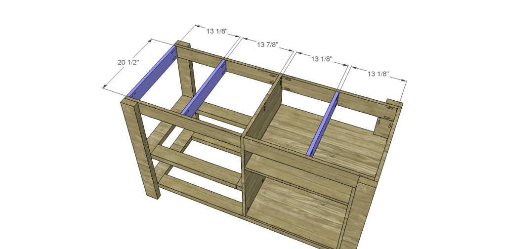 Free Plans to Build a New American Barnwood Kitchen Island_Top Supports