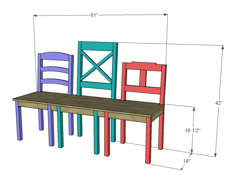 free plans to build a dining chair bench_Bench