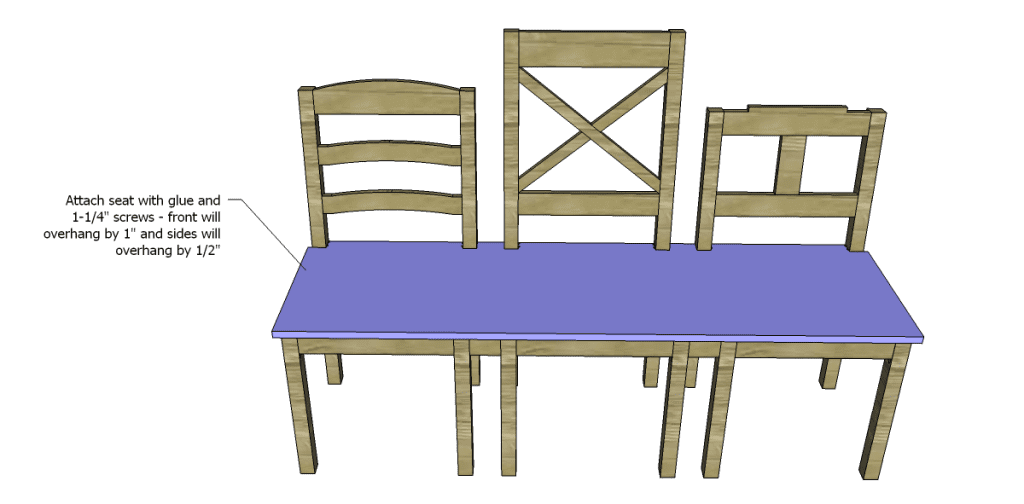 free plans to build a dining chair bench_Seat 2