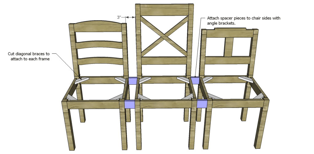 free plans to build a dining chair bench_Spacers