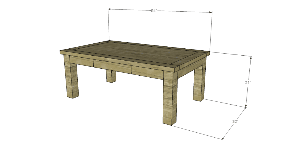 Free Plans for a Joss & Main Inspired Lodge Coffee Table