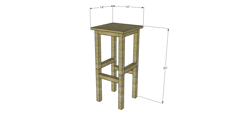 Free Plans to Build Napa Style Inspired American Barnwood Stools