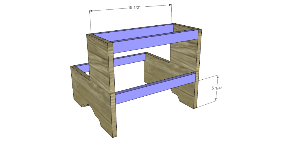 Free Plans to Build a Step Stool_Stretchers