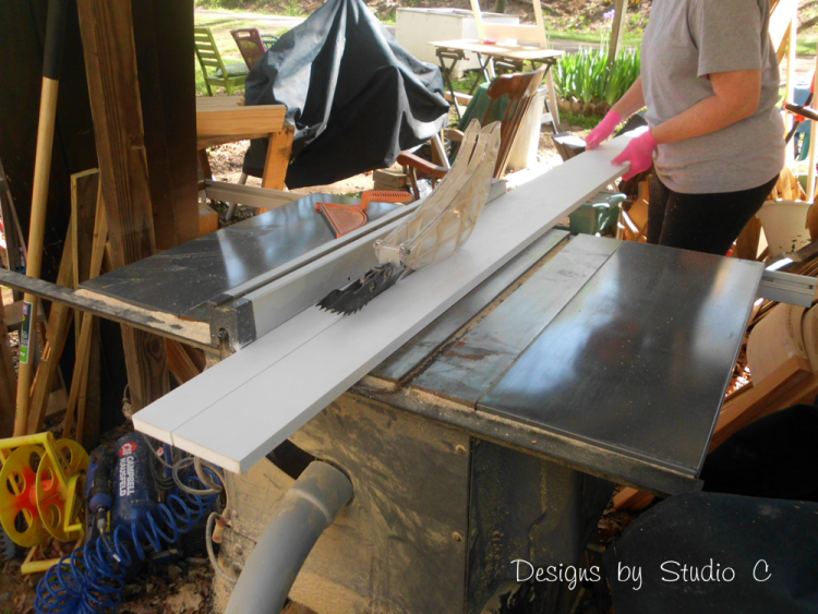 how to build a screen door cutting plank on table saw