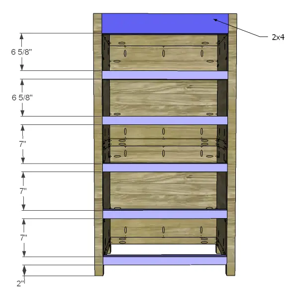 free plans to build a farmhouse chest_Front Stretchers