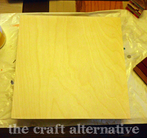 How to Make a Wood Sign with a Paper Background  plain plywood