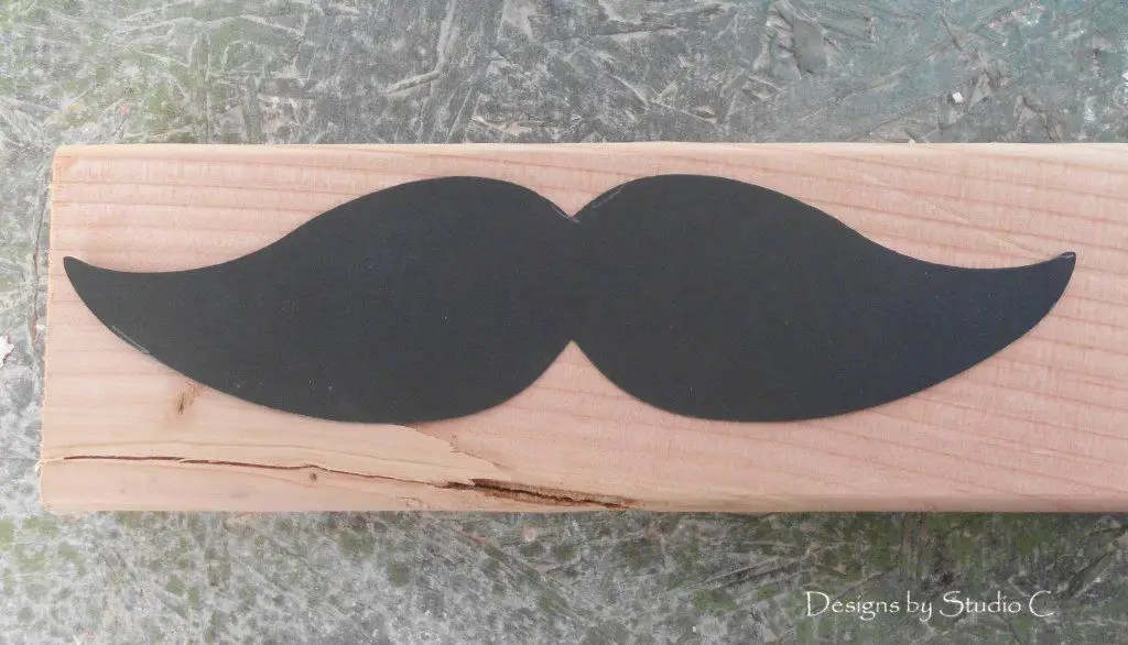How to Make a Wood Mustache Candleholder 3