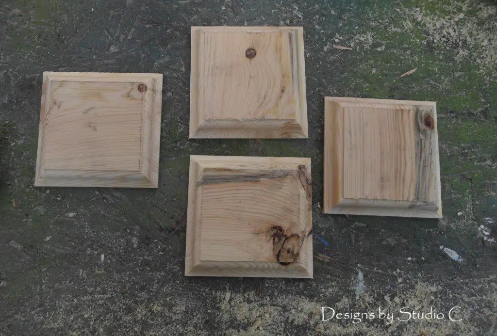 how to build decorative wood pedestals routed squares