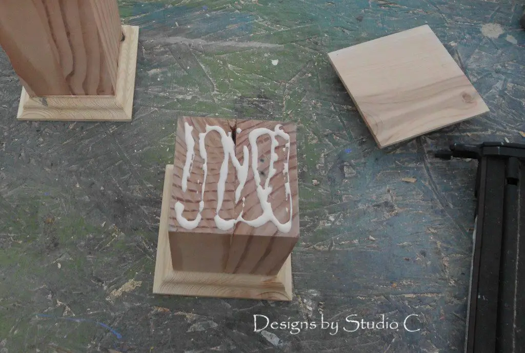 how to build decorative wood pedestals assembled