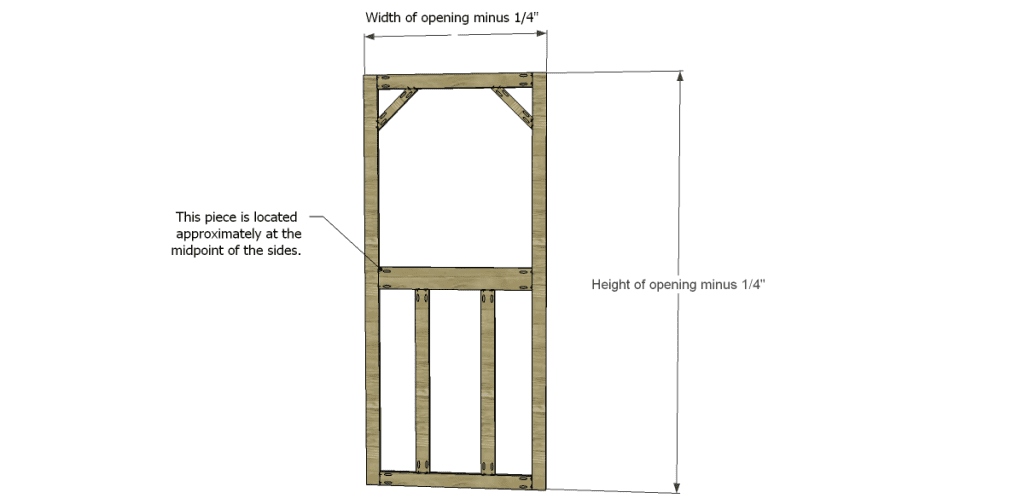 how to build a screen door drawing
