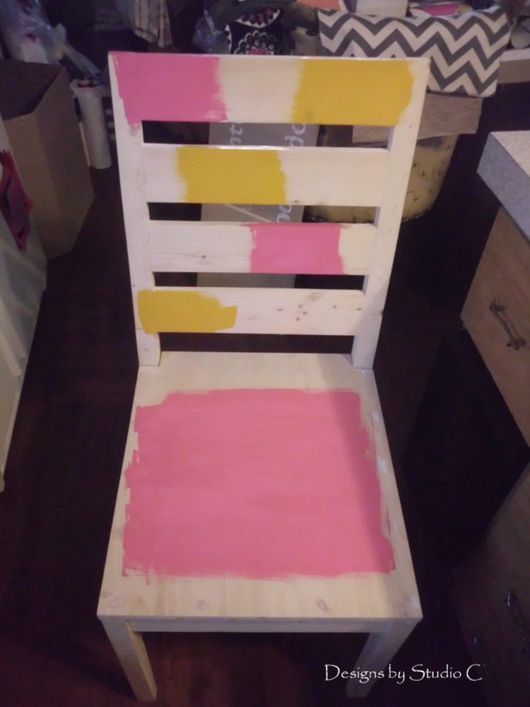 how to reverse stencil a chair using vinyl paint spots