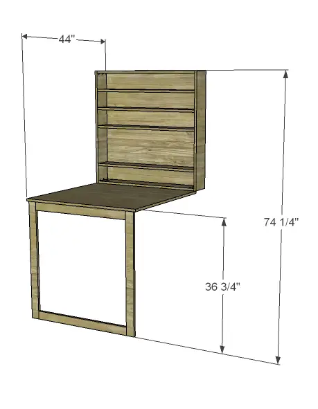 Free Plans to Build a Napa Style Inspired Fold Down Table 2