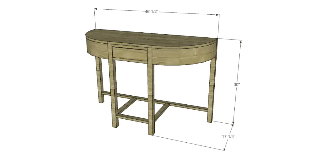 Free Plans to Build a Demilune Console Table