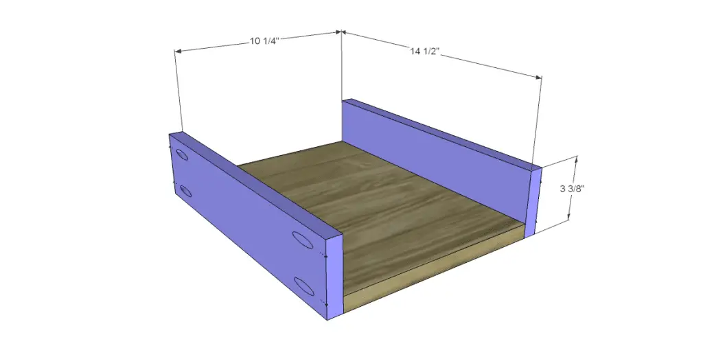 Free Plans to Build a Demilune Console Table_Drawer BS