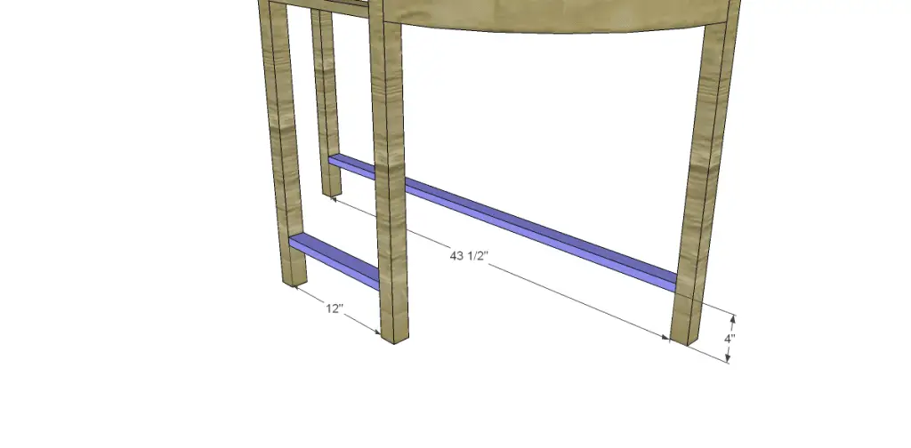 Free Plans to Build a Demilune Console Table_Stretchers 1