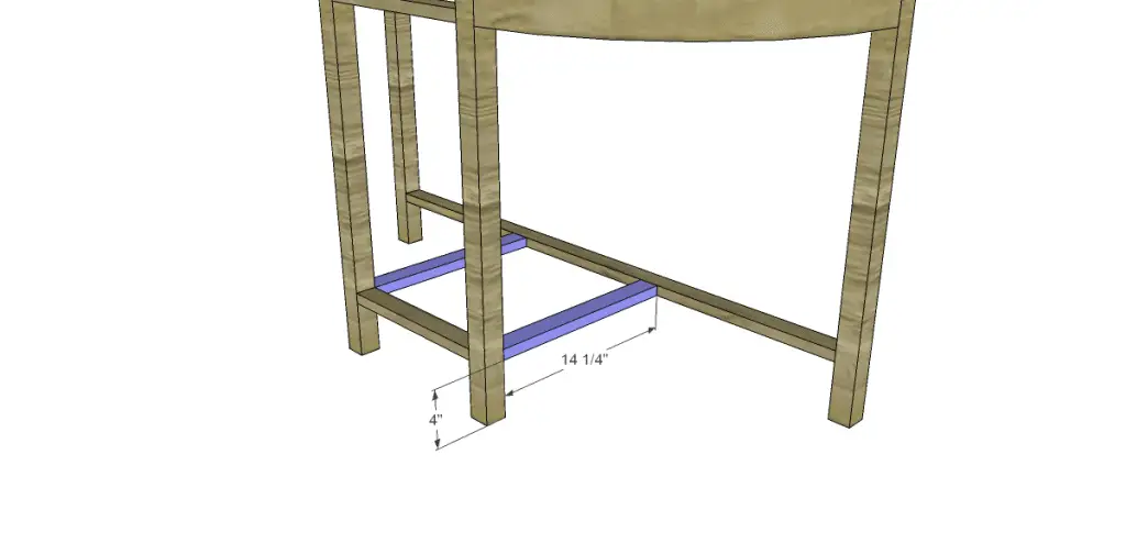 Free Plans to Build a Demilune Console Table_Stretchers 2