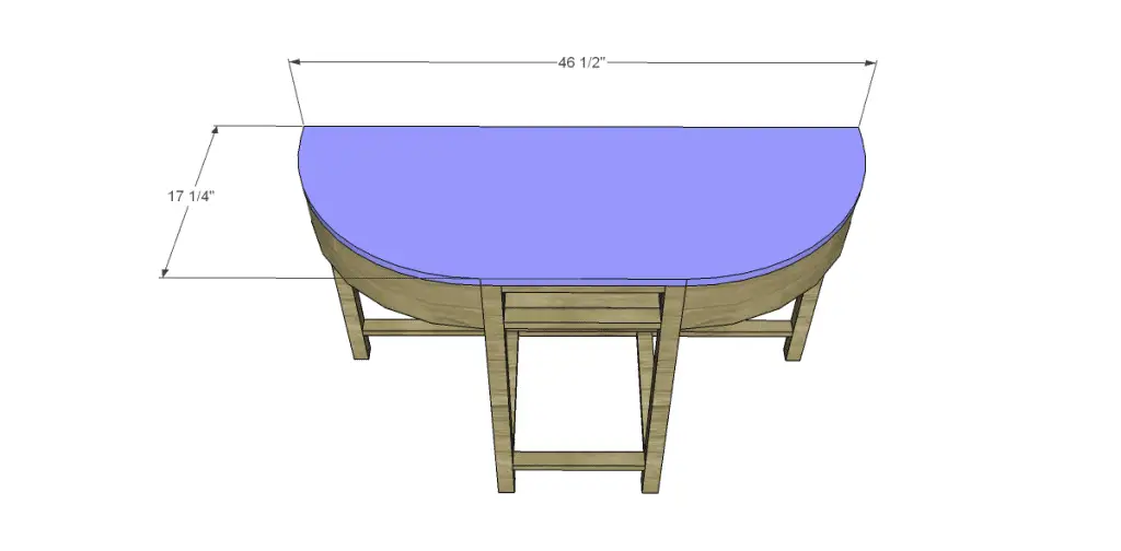 Free Plans to Build a Demilune Console Table_Top