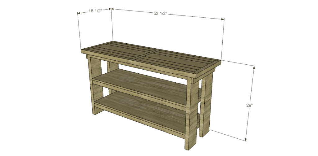 free plans to build a Hammary inspired Luberon console table