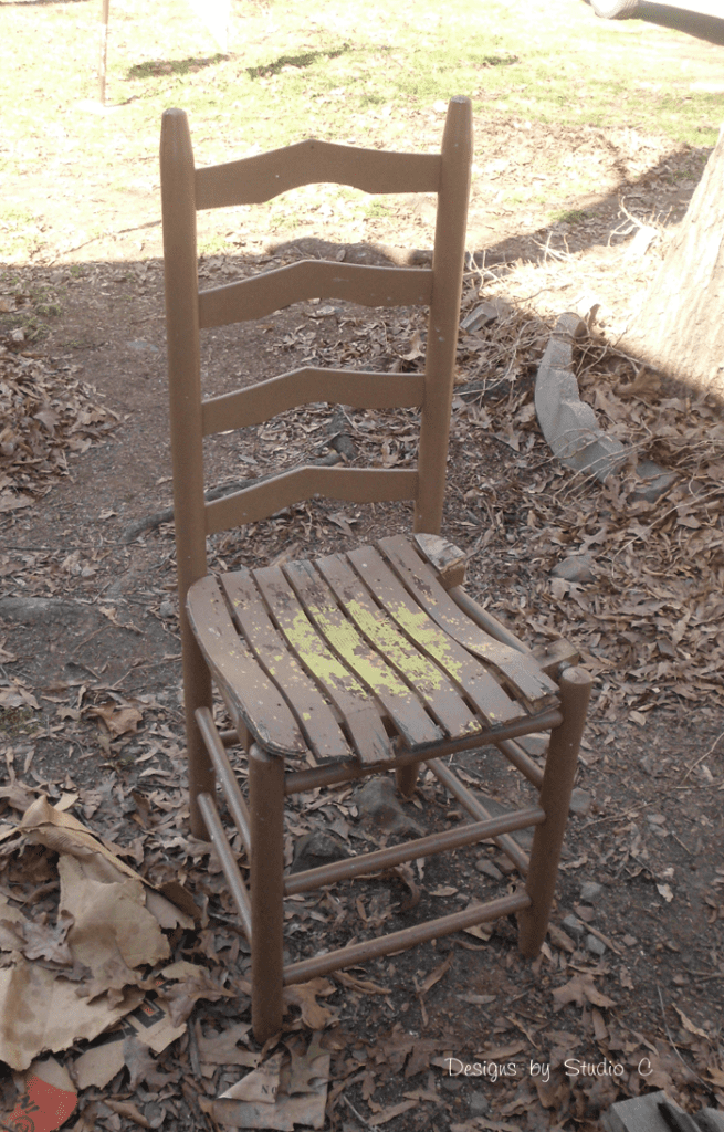 How to Make a Planter using an Old Wooden Chair_Before