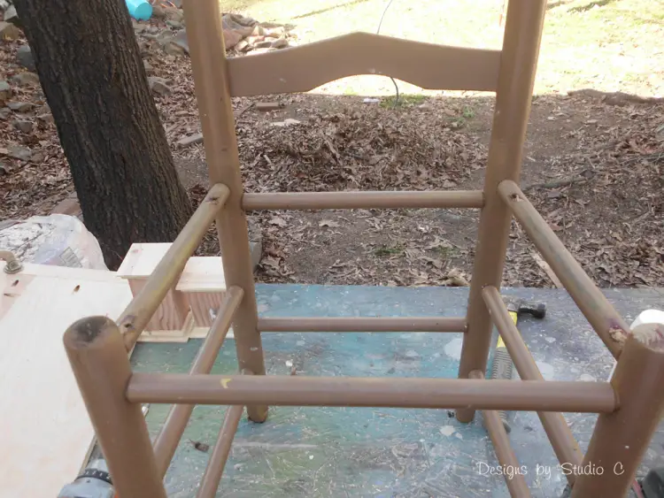 How to Make a Planter using an Old Wooden Chair_Seat Removed