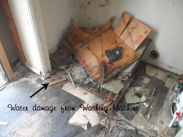 how to remove a subfloor damaged floor