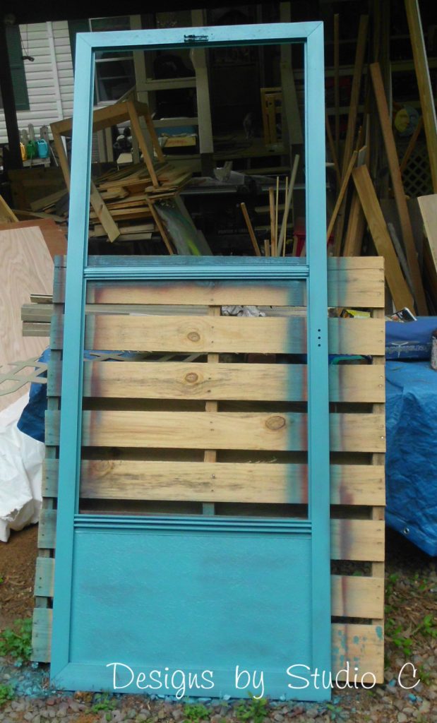 How to Make a Cork Board out of an Old Screen Door SANY2130