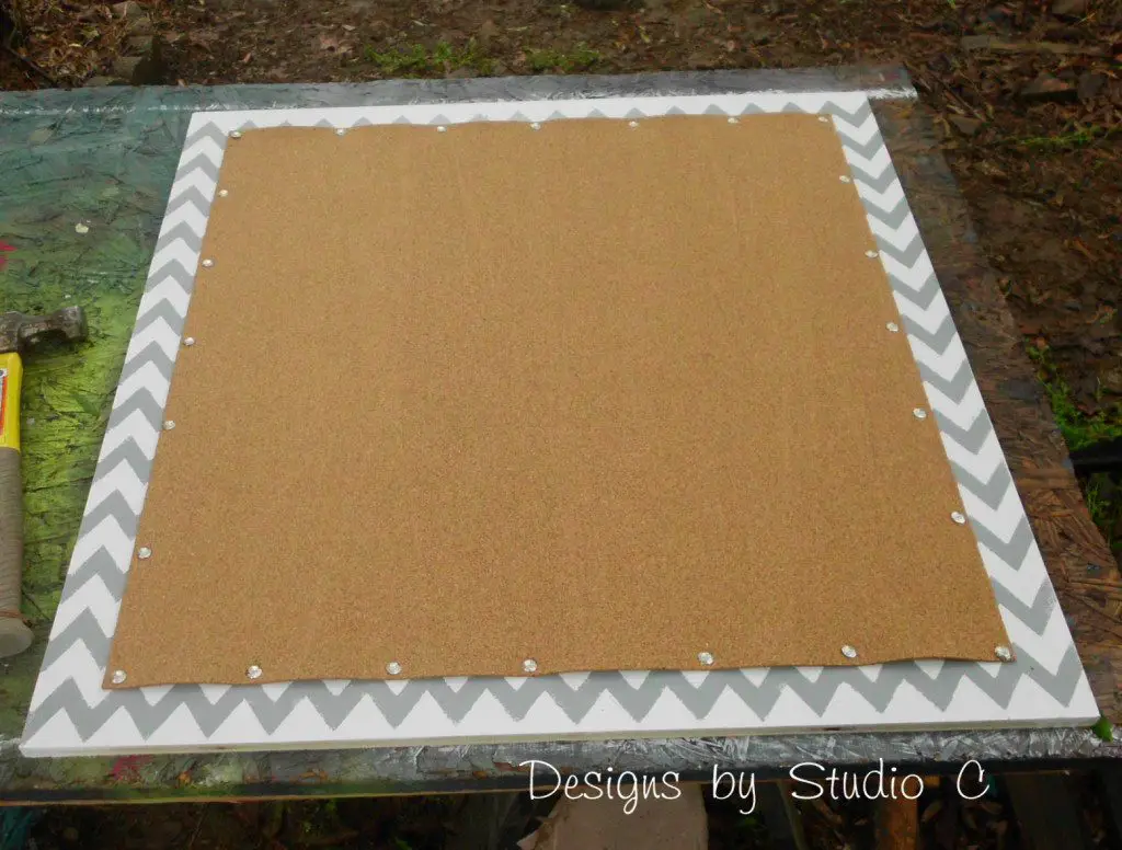 How to Make a Cork Board out of an Old Screen Door SANY2133