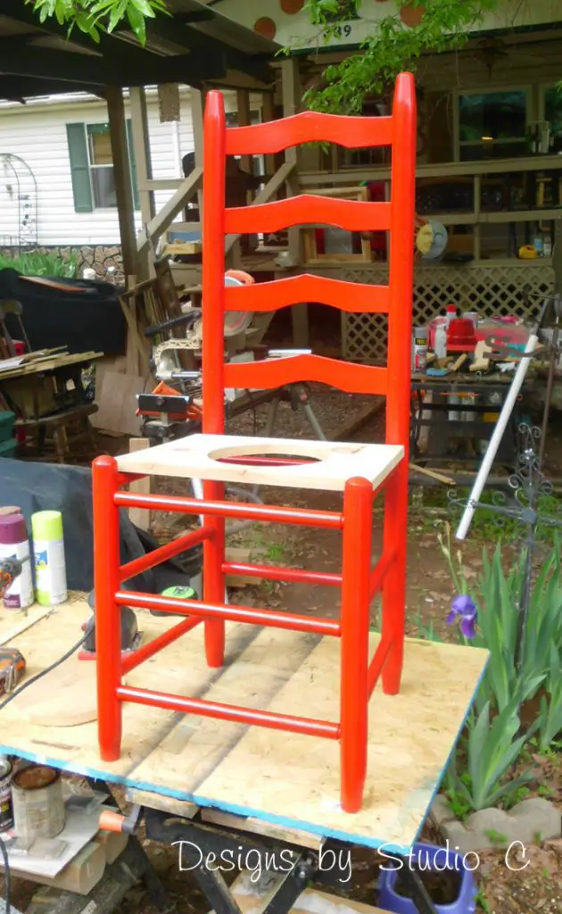 How to Make a Planter using an Old Wooden Chair_Completed