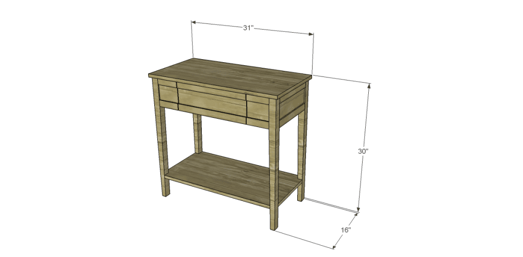 free plans to build a joss main inspired banyan console table