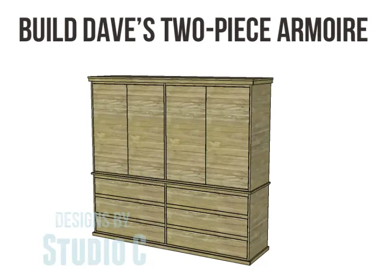 plans build two piece armoire