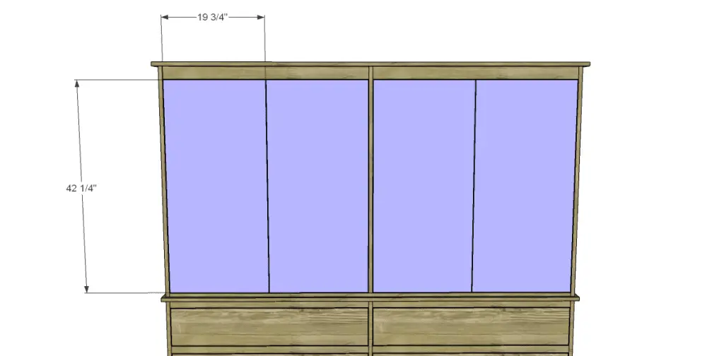 free plans to build daves two piece armoire_Doors