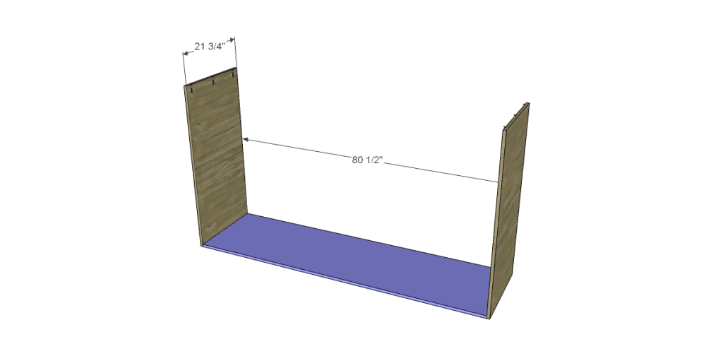 free plans to build daves two piece armoire_Upper Base & Sides