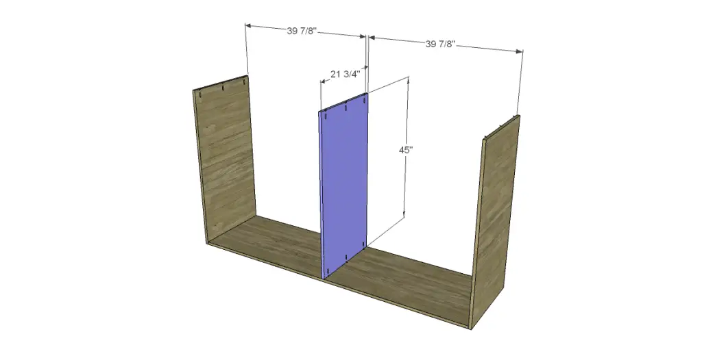 free plans to build daves two piece armoire_Upper Divider