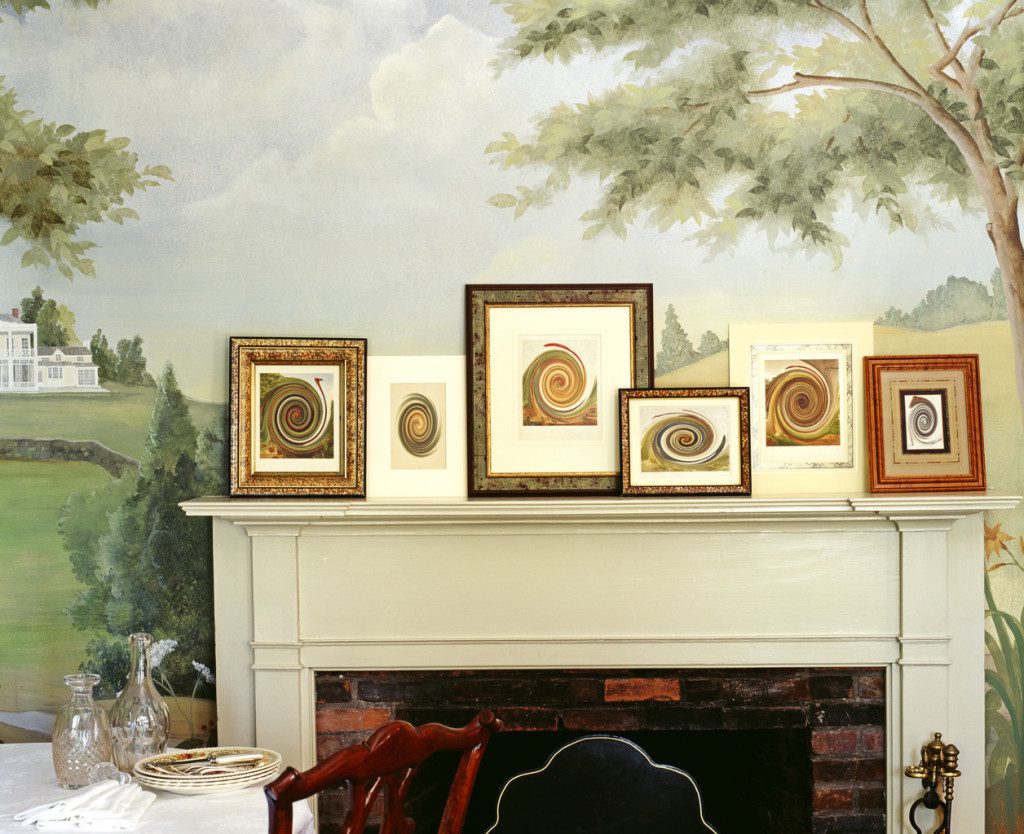 how to update your family living room photos on a mantle