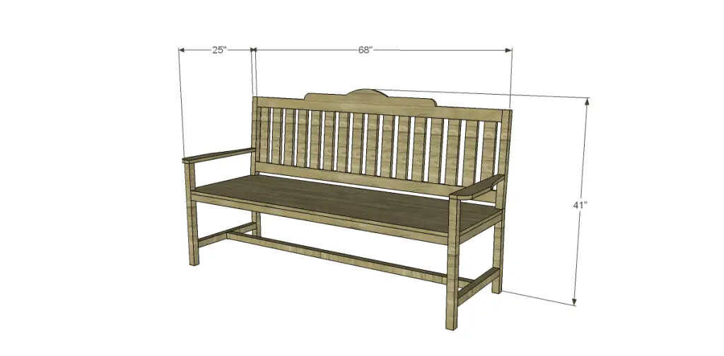 free plans to build a bench with arms